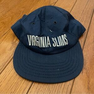 Vintage Navy Virginia Slims Cigarette Baseball Hat